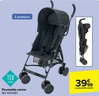 Promotions Poussette-canne - Tex Baby - Valide de 15/05/2024 à 27/05/2024 chez Carrefour