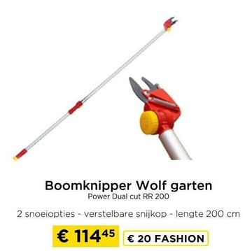 Promoties Boomknipper wolf garten power dual cut rr 200 - Wolf Garten - Geldig van 09/05/2024 tot 20/05/2024 bij Molecule