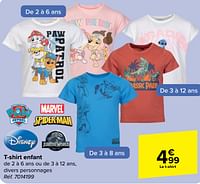 Promotions T-shirt enfant - Produit maison - Carrefour  - Valide de 15/05/2024 à 27/05/2024 chez Carrefour