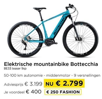 Promoties Elektrische mountainbike bottecchia be33 teaser 9sp - Bottecchia - Geldig van 09/05/2024 tot 20/05/2024 bij Molecule