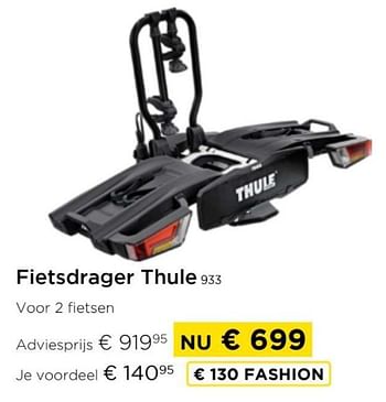 Promoties Fietsdrager thule 933 - Thule - Geldig van 09/05/2024 tot 20/05/2024 bij Molecule