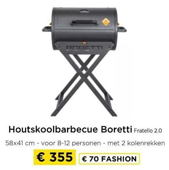 Promoties Houtskoolbarbecue boretti fratello 2.0 - Boretti - Geldig van 09/05/2024 tot 20/05/2024 bij Molecule