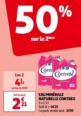 Promotions Eau minérale naturelle contrex - Contrex - Valide de 14/05/2024 à 21/05/2024 chez Auchan Ronq