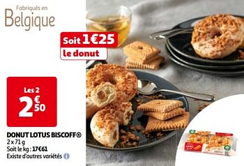 Promotions Donut lotus biscoff - Lotus Bakeries - Valide de 14/05/2024 à 21/05/2024 chez Auchan Ronq