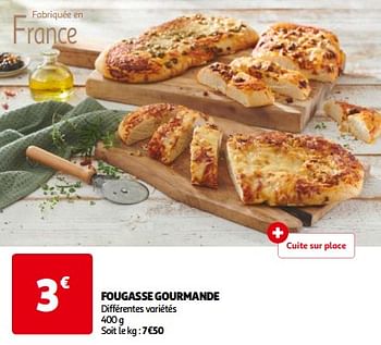 Promotions Fougasse gourmande - Produit Maison - Auchan Ronq - Valide de 14/05/2024 à 21/05/2024 chez Auchan Ronq