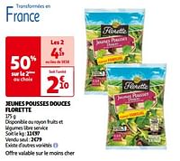 Promotions Jeunes pousses douces florette - Florette - Valide de 14/05/2024 à 21/05/2024 chez Auchan Ronq