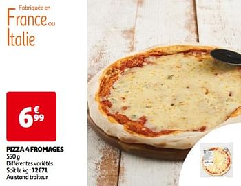 Promotions Pizza 4 fromages - Produit Maison - Auchan Ronq - Valide de 14/05/2024 à 21/05/2024 chez Auchan Ronq