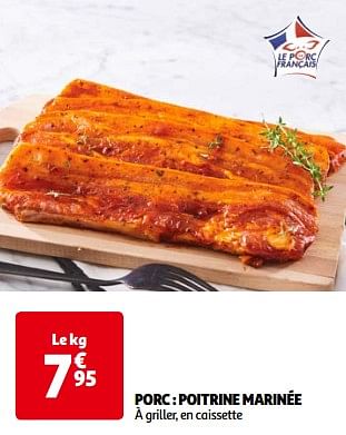 Promotions Porc poitrine marinée - Produit Maison - Auchan Ronq - Valide de 14/05/2024 à 21/05/2024 chez Auchan Ronq