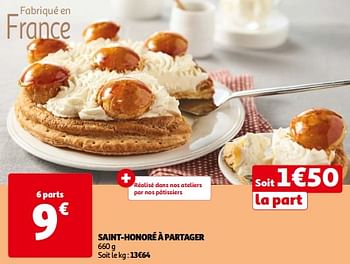 Promotions Saint-honoré à partager - Produit Maison - Auchan Ronq - Valide de 14/05/2024 à 21/05/2024 chez Auchan Ronq