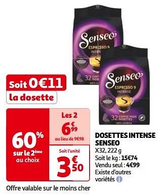 Promotions Dosettes intense senseo - Douwe Egberts - Valide de 14/05/2024 à 21/05/2024 chez Auchan Ronq