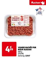 Promoties Viande hachée pur boeuf auchan - Huismerk - Auchan - Geldig van 14/05/2024 tot 21/05/2024 bij Auchan