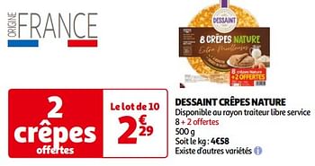 Promoties Dessaint crêpes nature - Huismerk - Auchan - Geldig van 14/05/2024 tot 21/05/2024 bij Auchan