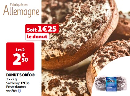 Promoties Donut`s oréo - Huismerk - Auchan - Geldig van 14/05/2024 tot 21/05/2024 bij Auchan