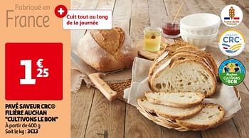 Promoties Pavé saveur crc filière auchan - Huismerk - Auchan - Geldig van 14/05/2024 tot 21/05/2024 bij Auchan