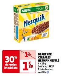 Barres de céréales nesquik nestlé-Nestlé