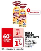 Promoties Brioche tranchée nature harry`s - Harry's - Geldig van 14/05/2024 tot 21/05/2024 bij Auchan