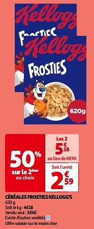 Promoties Céréales frosties kellogg`s - Kellogg's - Geldig van 14/05/2024 tot 21/05/2024 bij Auchan