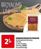 Promoties Cheddar rouge en tranche - Huismerk - Auchan - Geldig van 14/05/2024 tot 21/05/2024 bij Auchan