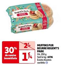 Muffins pur beurre regent`s park-Regent