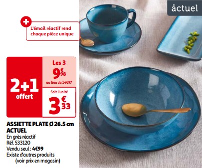 Promotions Assiette plate actuel - Actuel - Valide de 14/05/2024 à 21/05/2024 chez Auchan Ronq