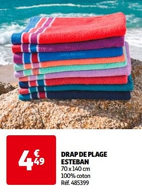 Promotions Drap de plage esteban - Produit Maison - Auchan Ronq - Valide de 14/05/2024 à 21/05/2024 chez Auchan Ronq