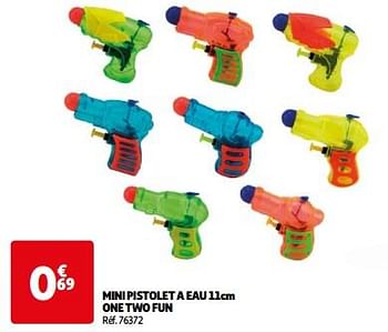 Promotions Mini pistolet a eau one two fun - One two fun - Valide de 14/05/2024 à 15/07/2024 chez Auchan Ronq