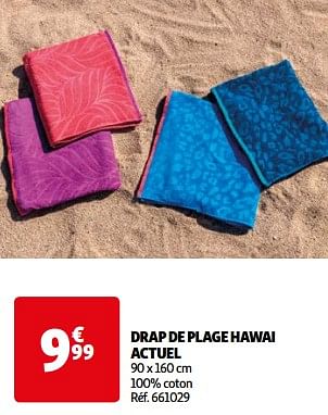 Promotions Drap de plage hawai actuel - Actuel - Valide de 14/05/2024 à 15/07/2024 chez Auchan Ronq