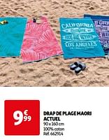 Promotions Drap de plage maori actuel - Actuel - Valide de 14/05/2024 à 15/07/2024 chez Auchan Ronq