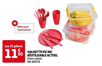 Promotions Valisette pic nic réutilisable actuel - Actuel - Valide de 14/05/2024 à 15/07/2024 chez Auchan Ronq