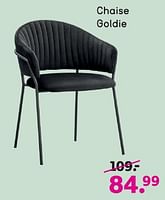 Promotions Chaise goldie - Produit maison - Leen Bakker - Valide de 12/05/2024 à 26/05/2024 chez Leen Bakker