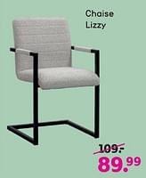 Promotions Chaise lizzy - Produit maison - Leen Bakker - Valide de 12/05/2024 à 26/05/2024 chez Leen Bakker