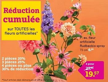 Promotions Fleur artificielle rudbeckia spray - Produit maison - Leen Bakker - Valide de 12/05/2024 à 26/05/2024 chez Leen Bakker