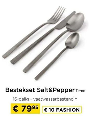 Promoties Bestekset salt+pepper terno - Salt & Pepper - Geldig van 09/05/2024 tot 20/05/2024 bij Molecule