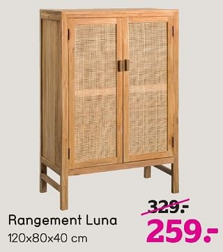 Promotions Rangement luna - Produit maison - Leen Bakker - Valide de 12/05/2024 à 26/05/2024 chez Leen Bakker