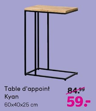Promotions Table d`appoint kyan - Produit maison - Leen Bakker - Valide de 12/05/2024 à 26/05/2024 chez Leen Bakker