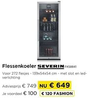 Promoties Flessenkoeler severin fks8841 - Severin - Geldig van 09/05/2024 tot 20/05/2024 bij Molecule