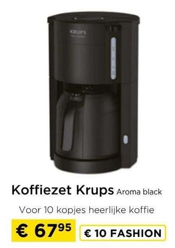 Promoties Koffiezet krups aroma black - Krups - Geldig van 09/05/2024 tot 20/05/2024 bij Molecule