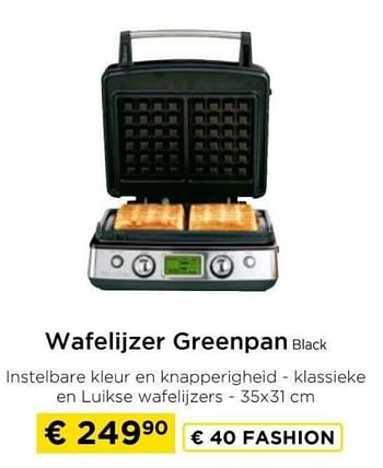 Promoties Wafelijzer greenpan black - Greenpan - Geldig van 09/05/2024 tot 20/05/2024 bij Molecule