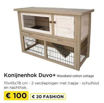 Promoties Konijnenhok duvo+ woodland cotton cottage - Duvoplus - Geldig van 09/05/2024 tot 20/05/2024 bij Molecule