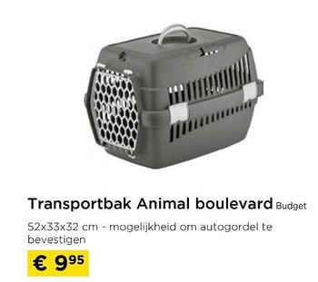 Promoties Transportbak animal boulevard budget - Animal Boulevard - Geldig van 09/05/2024 tot 20/05/2024 bij Molecule