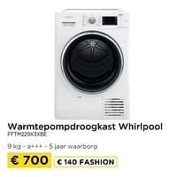 Warmtepompdroogkast whirlpool fftm229x3xbe-Whirlpool