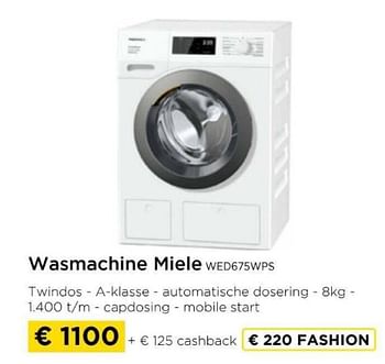 Promoties Wasmachine miele wed675wps - Miele - Geldig van 09/05/2024 tot 20/05/2024 bij Molecule