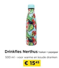 Drinkfles nerthus toekan + papegaai-Nerthus