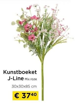 Promoties Kunstboeket j line mix roze - J-line - Geldig van 09/05/2024 tot 20/05/2024 bij Molecule