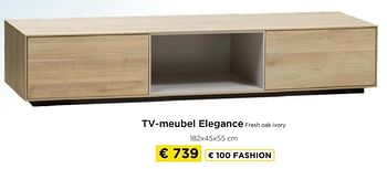 Promoties Tv meubel elegance fresh oak ivory - Huismerk - Molecule - Geldig van 09/05/2024 tot 20/05/2024 bij Molecule