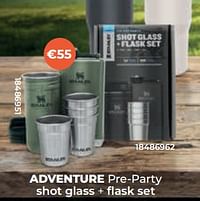 Adventure pre party shot glass + flask set-Stanley