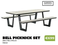Promoties Bell picknick set - Garden Impressions - Geldig van 20/05/2024 tot 30/06/2024 bij Europoint