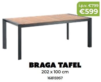 Promotions Braga tafel - Produit Maison - Europoint - Valide de 20/05/2024 à 30/06/2024 chez Europoint