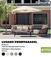 Promoties Lugano zweefparasol - Platinum Casual Living - Geldig van 20/05/2024 tot 30/06/2024 bij Europoint