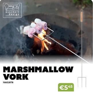 Promoties Marshmallow vork - Esschert Design - Geldig van 20/05/2024 tot 30/06/2024 bij Europoint